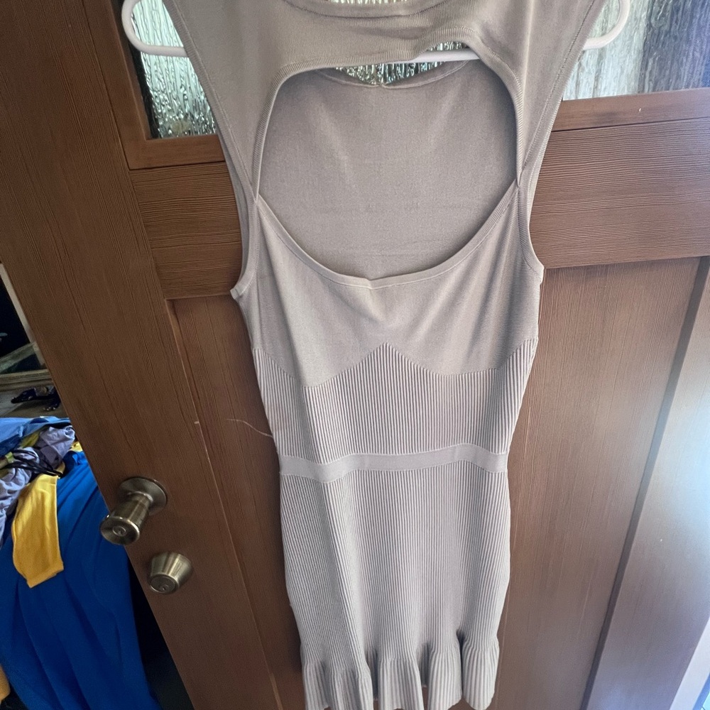 bebe Gray Sleeveless Dress